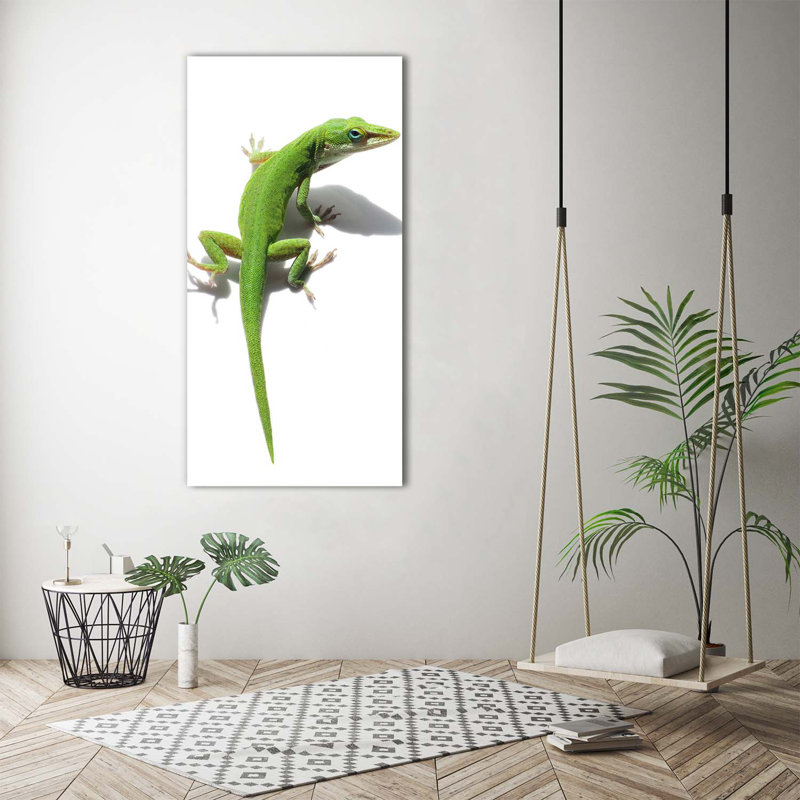 Green Lizard - Wrapped Canvas Print