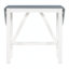 Ensemble de table de salle à manger à hauteur de comptoir en bois 3 pièces avec 2 chaises rembourrées pour petite place, blanc-357210740