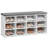 Penvista 41" W 12-Pair Upholstered Shoe Bench with Adjustable Shelves