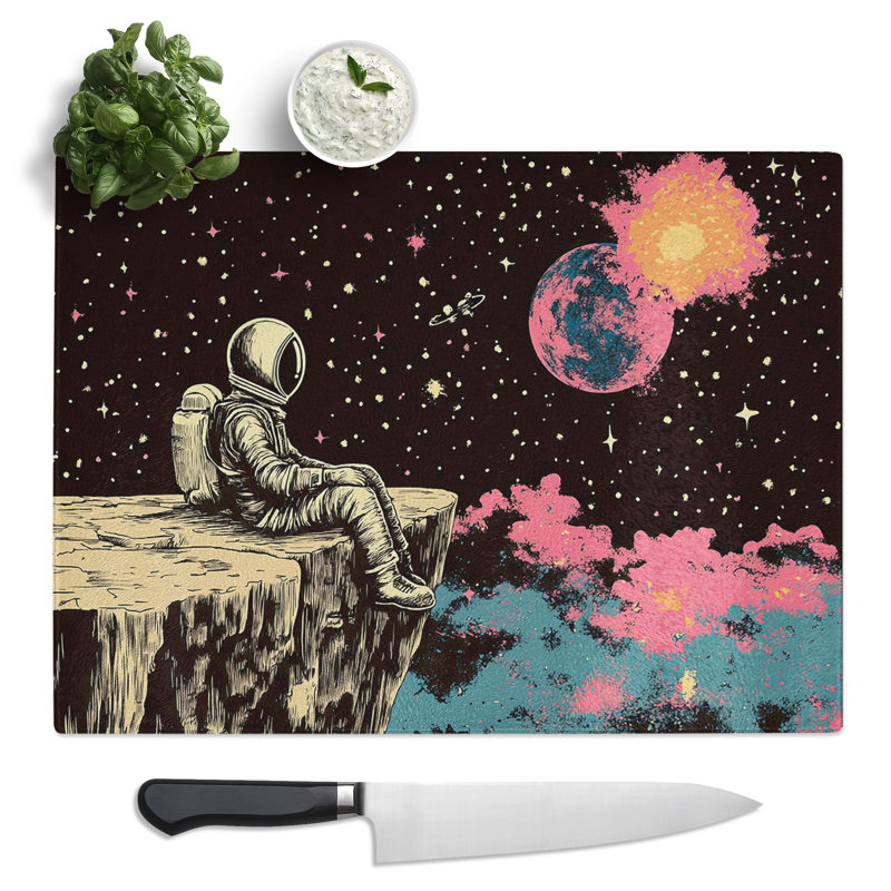 Astronaut Vol.4  Glass Chopping Board