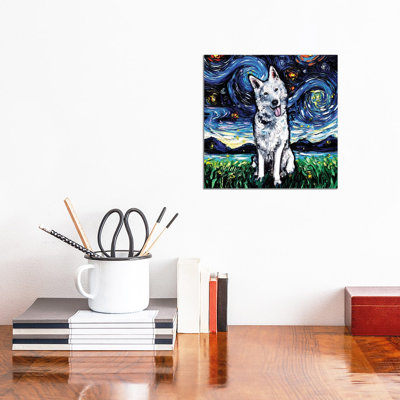 Swiss Shepherd Night by Aja Trier - Wrapped Canvas Print