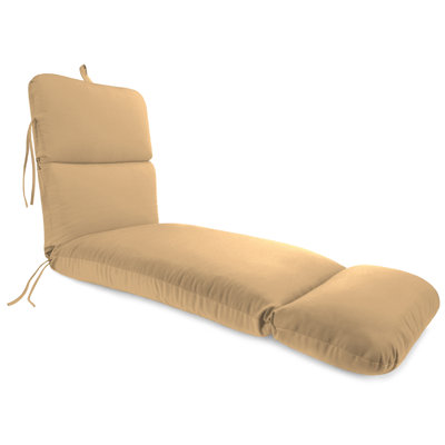 74" x 22" Outdoor Chaise Lounge Cushion with Ties and Loop