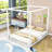 Wooden Canopy Platform Bed with Slats Support-912670370-912670369