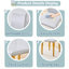 De 4 chaises de salle à manger en polyuréthane gris - Design tendance, expérience confortable avec glissade en métal moderne et confortable-357688485