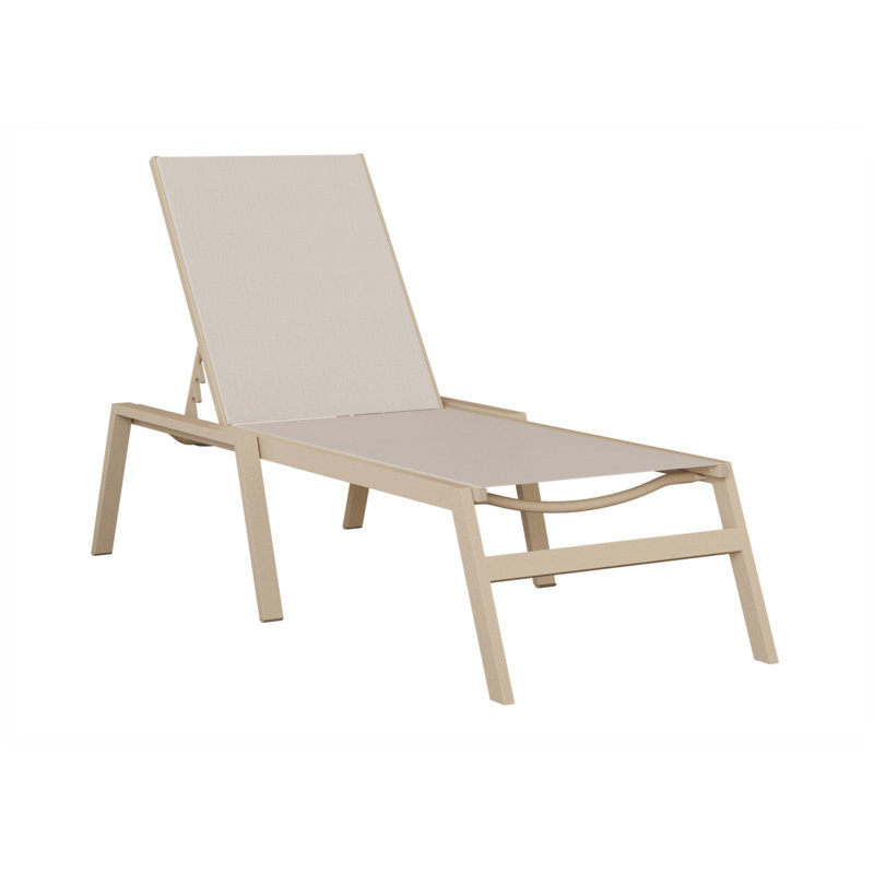 Berlin Gardens Vida Chaise Armless Lounge, Luna Multi, Beige