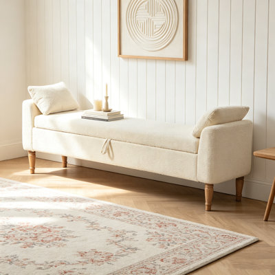 Grand banc de rangement moderne de 65,94 po avec siège relevable, structure en bois massif, grand banc de rangement caché pour l'entrée, la chambre à coucher, le salon, le couloir et le balcon
