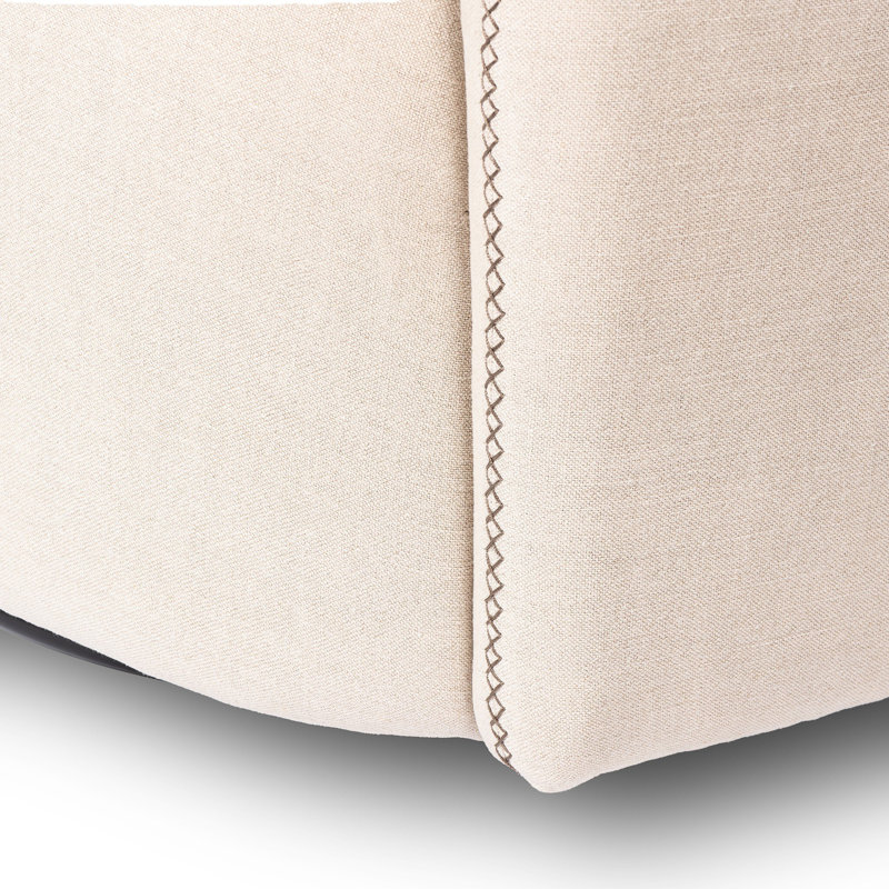 Salena Swivel Chair-Sonoma Chestnut, Broadway Dune