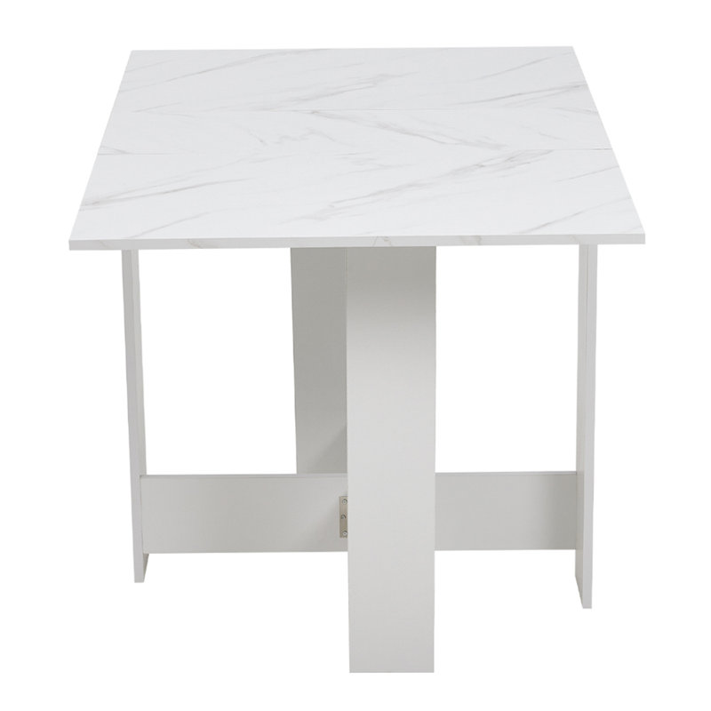 Foldable Wooden Drop Leaf Dining Table, 73 cm H x 120 cm W x 76 cm D