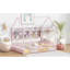 Lit en métal rose avec clôture et tablettes - pleine grandeur, maximisant les choix de style de rangement dans la chambre à coucher-1813673780-1813673787
