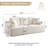 Boneless Modern Corduroy Loveseat Sofa, Compression Cloud Couch with 2 Pillows & 2 Cup Holders, No Assembly Couch in a Box for Small Space-1023267787-1019291158