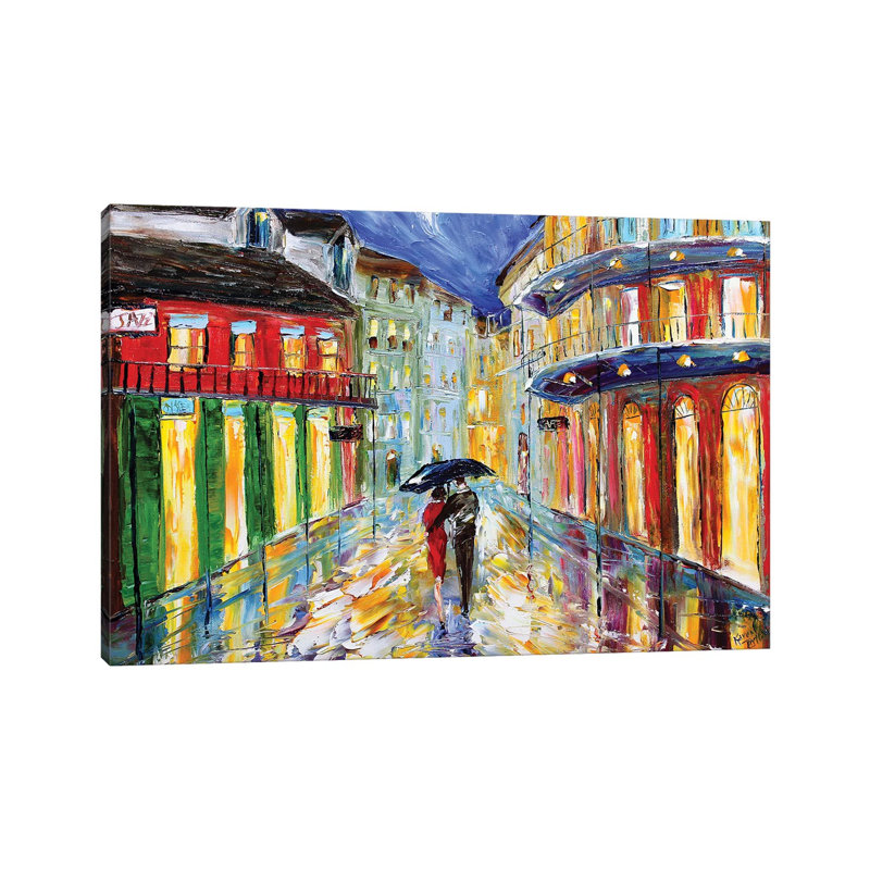 French Quarter 1 Piece Wrapped Canvas Painting, 20.32 cm H x 30.48 cm W