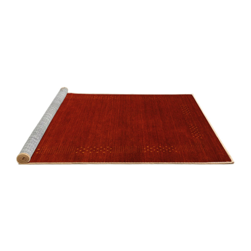 Tapis contemporains jaunes lavables à la machine 571, Carré 7 pi
