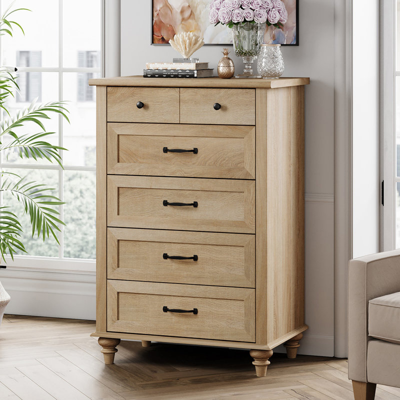 Commode à 5 tiroirs Scarlett Kids, Chêne