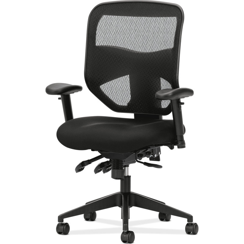 ErgoFlex 360° Black Mesh Adjustable High-Back Task Chair