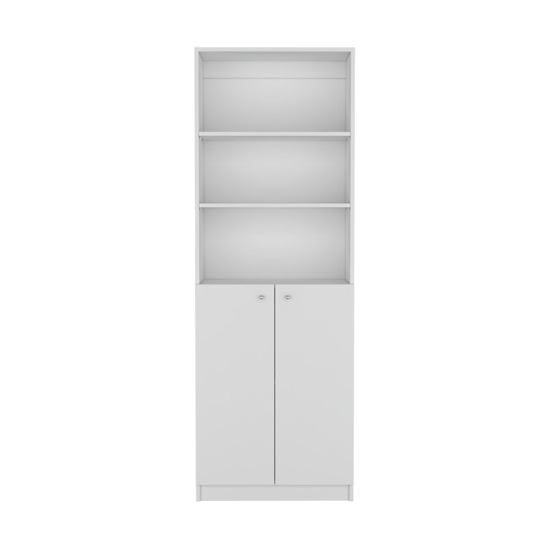 Bibliothèque à double porte, bureau, blanc, Blanc