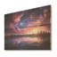«Pink Moon Sunrise Space Landscape II», impression de paysage abstrait sur bois-1275340617