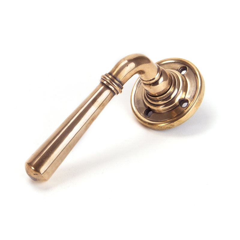 Newbury Lever on Rose Set - Unsprung, Polished Bronze