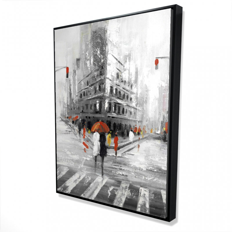Greyish Flatiron Building Print On Canvas