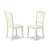5 Piece Dining Room Furniture Set Includes a Round Kitchen Table with Dropleaf & Shelves and 4 Dining Chairs, Linen White-1778417104-1778417101