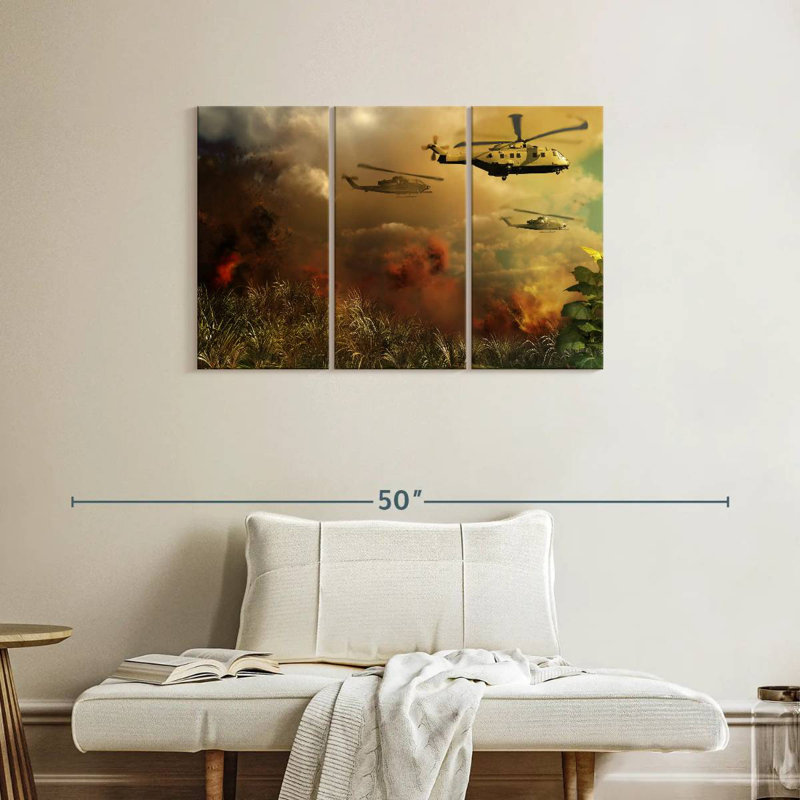 Lelar Helicopter Rescue Fleet, 24" H x 38" W