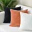 Housse de coussin décorative en velours côtelé doux, réversible, motif géométrique-120950046