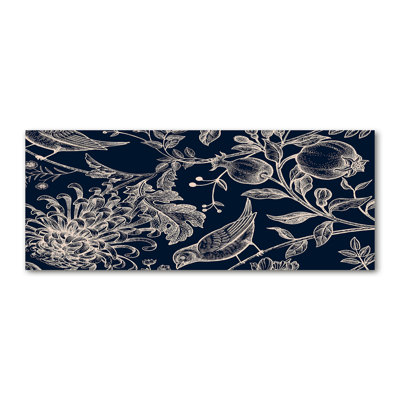 Flowers And Birds - Wrapped Canvas Print