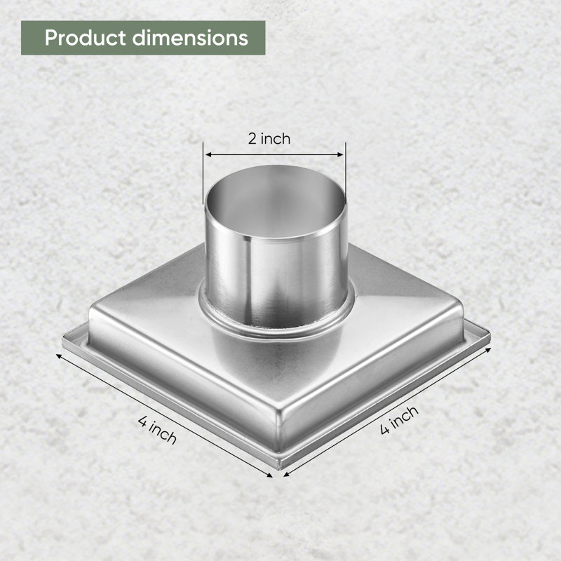 4" Linear Shower Drain With Grid Cover, Professional Brushed 304 Stainless Steel, High Flow, Hair Catcher Shower Drain