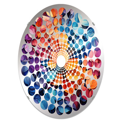 Miroir décoratif à pois colorés - MIR114763-Ovale