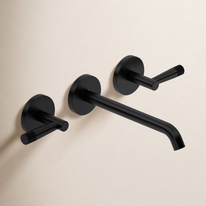 Terrell Wall Mount Lavatory Faucet Trim, Matte Black