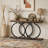 Narrow Console Table Entryway Sofa Table with Geometric Metal Frame-717000134