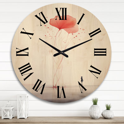 Horloge murale en bois massif Stoneville