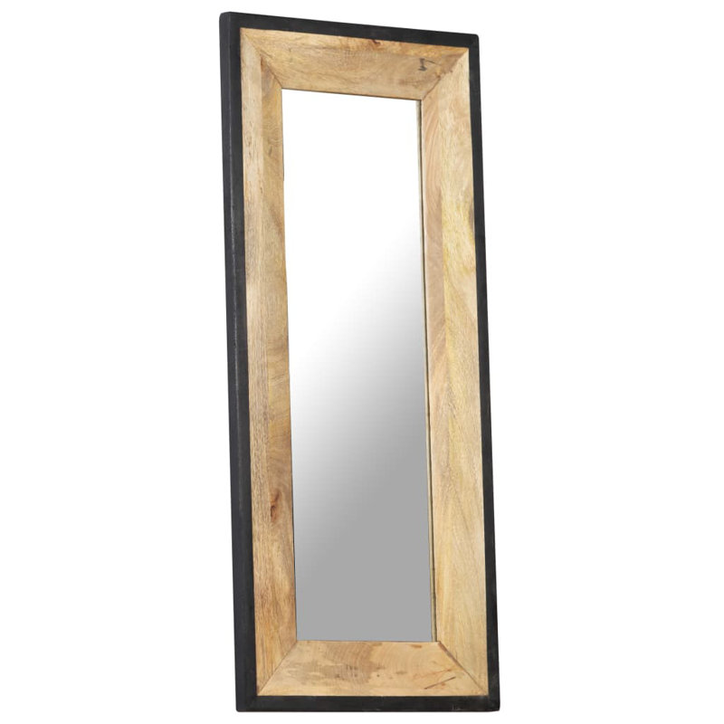 Lenny Wood Flat Wall Mirror, 110cm H x 50cm W