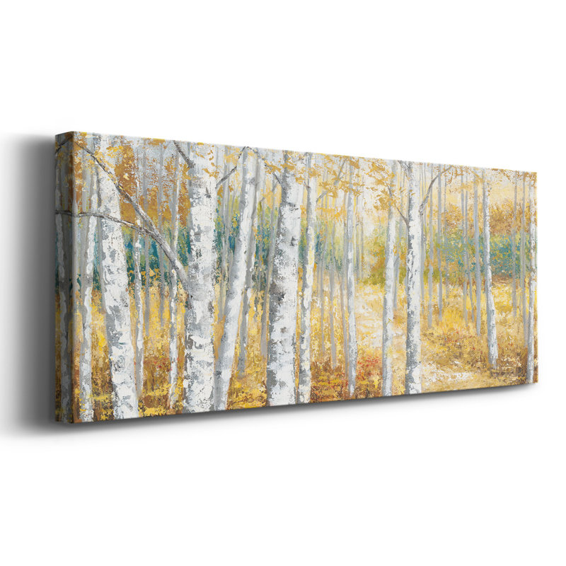 Birch Path II sur impression sur toile, H 12 po x l 30 po x P 1,5 po