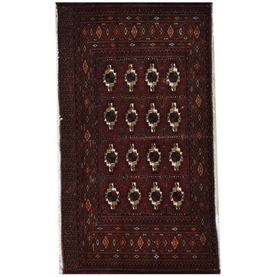 Tapis afghan en laine noué à la main