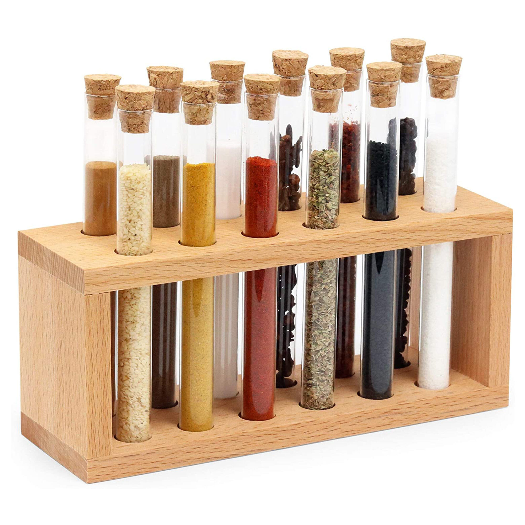 1pc Spice Jar Set Rack Glass Organizer Rotating Glass Seasoning