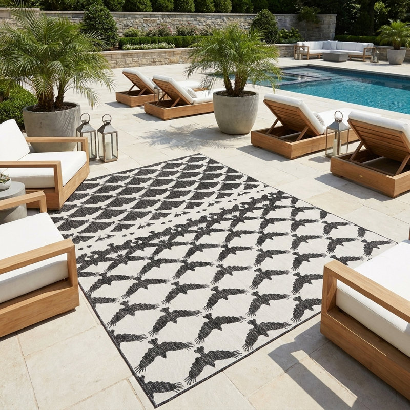 Tapis intérieur / extérieur Axon Hower, Rectangle 9 pi x 12 pi