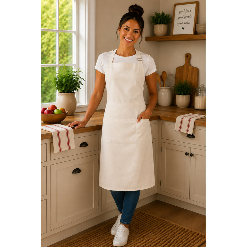 Tablier naturel, White