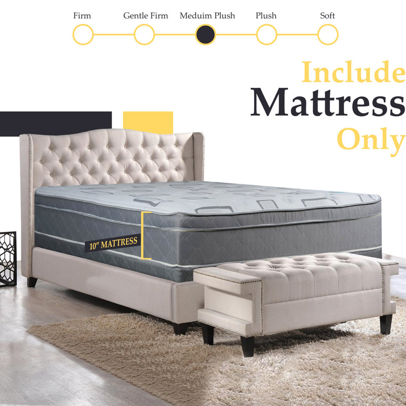 Sofia 10'' Medium Mattress, Queen, No Box Spring