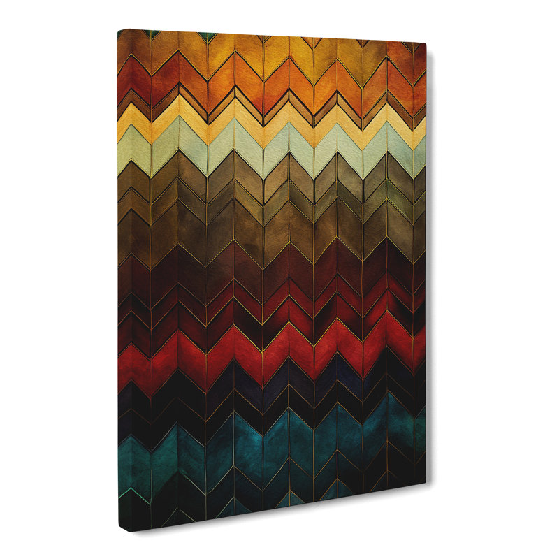 Chevrons Victorian - No Frame Print, 76cm H x 50cm W x 3cm D