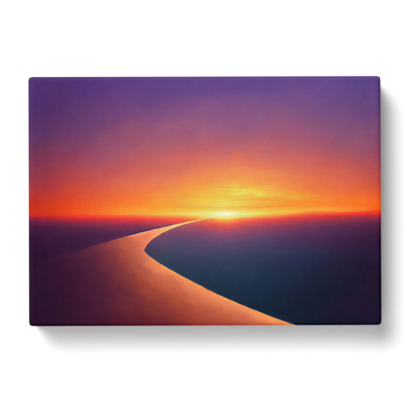 Showstopping Ocean Beach Sunset - Wrapped Canvas, 50cm H x 76cm W x 3cm D