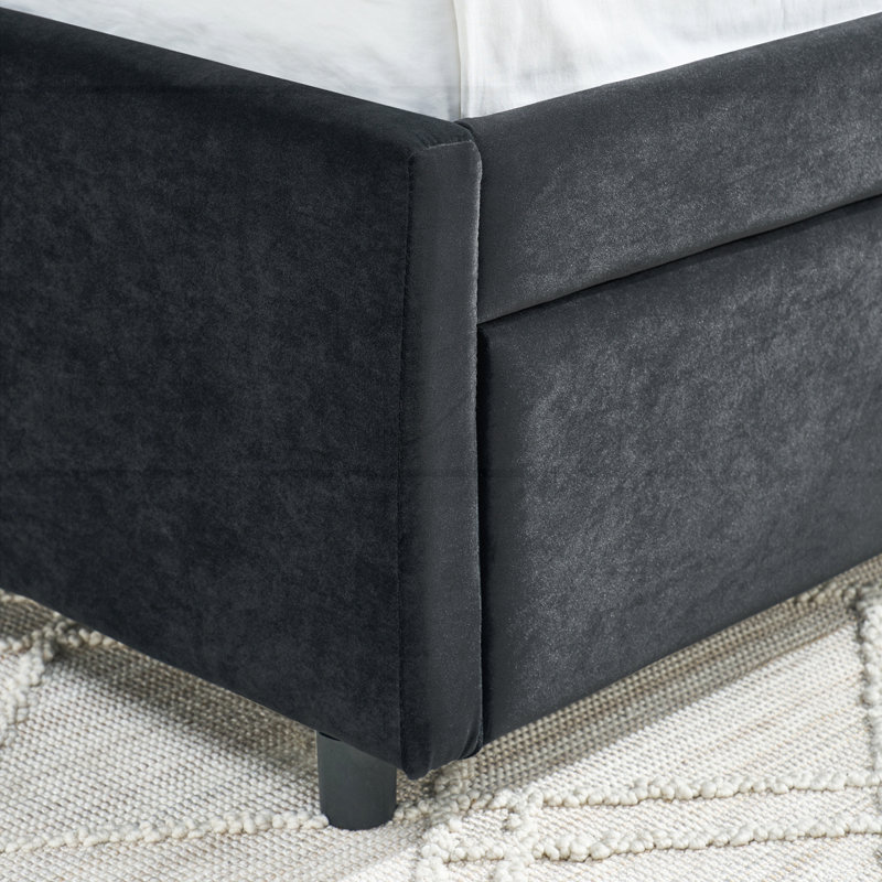 Daybed with Trundle Upholstered Tufted Sofa Bed