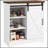 Farmhouse Accent Cabinet with Sliding Barn Door and Adjustable Shelves, Perfect for Stylish Home Organization.
