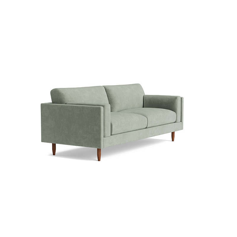 Skinny Fat Sofa ("85"), Velvet - Sage
