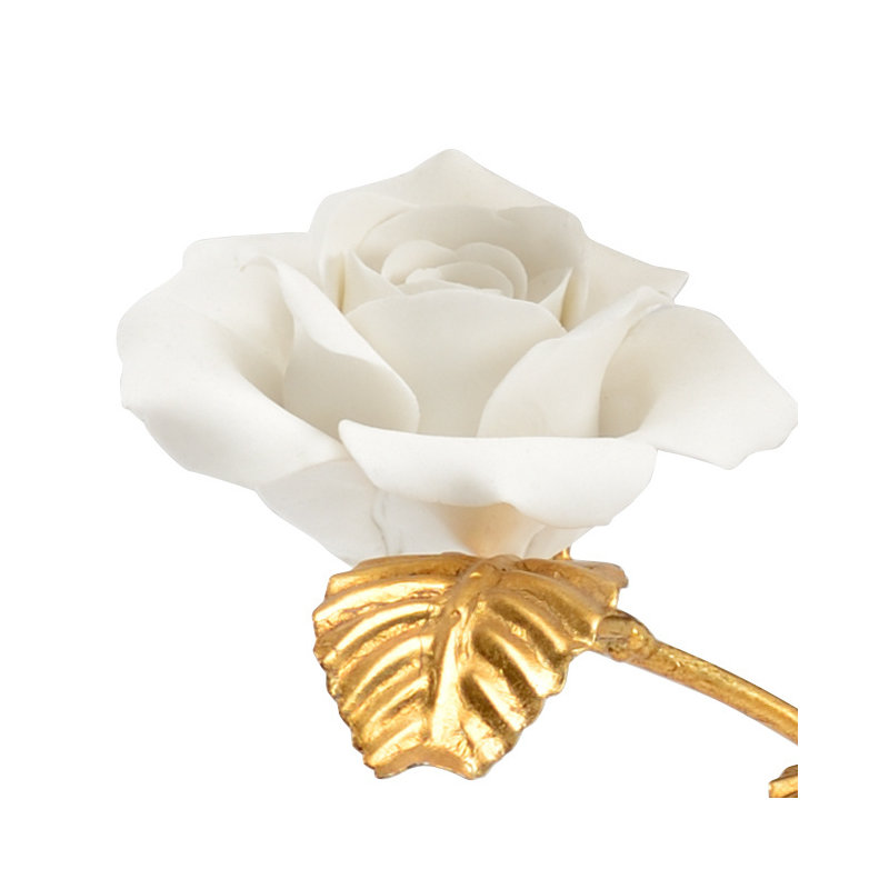 Sculpture branche de rose