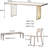 Walnut Slab Dining Table Set-102438030