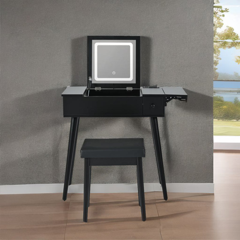 Vanity Table With Lighted Mirror