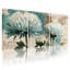 Plantes et fleurs, ensemble de 3 reproductions d'art sur toile-1942543919