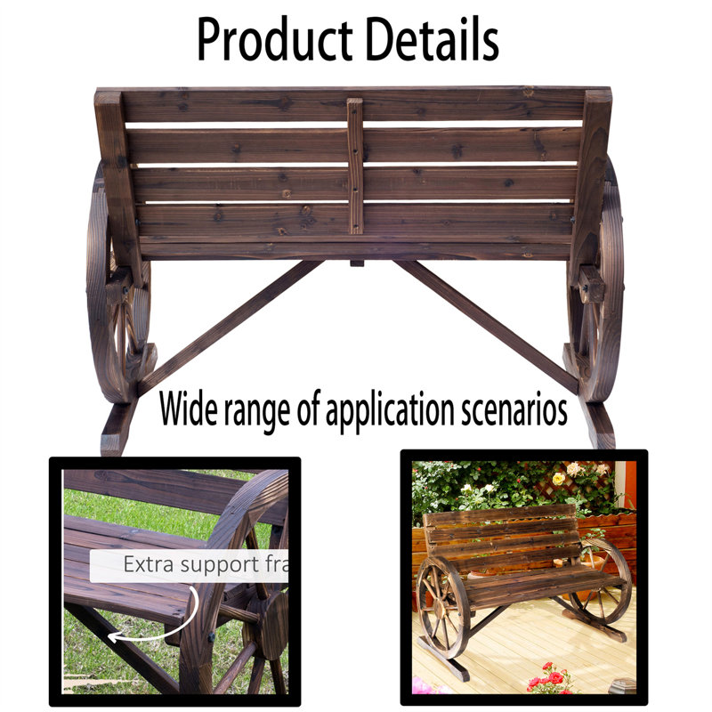 Seananthony Solid Wood Outdoor Bench