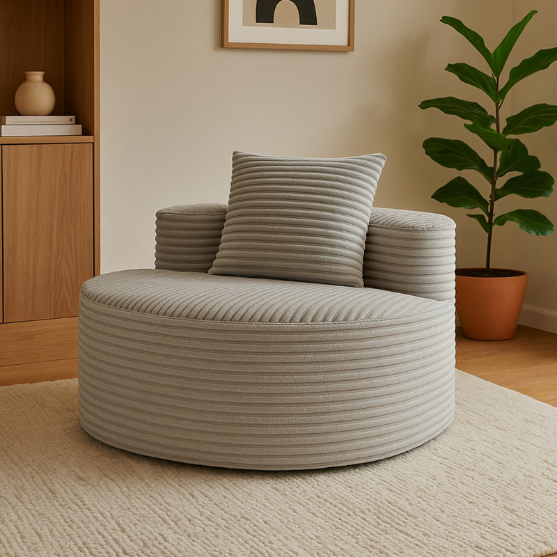 Compressed Sofa:Moon Bay Sofa, Smoke Gray