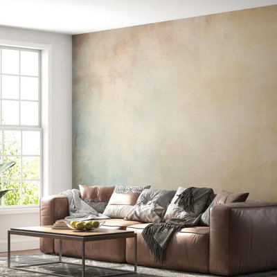 Warm Neutral Plaster Wall Mural